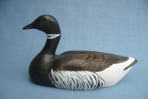 Robert Kelly Wood Carving - Handcarved Classic Black Brant Goose Decoy
