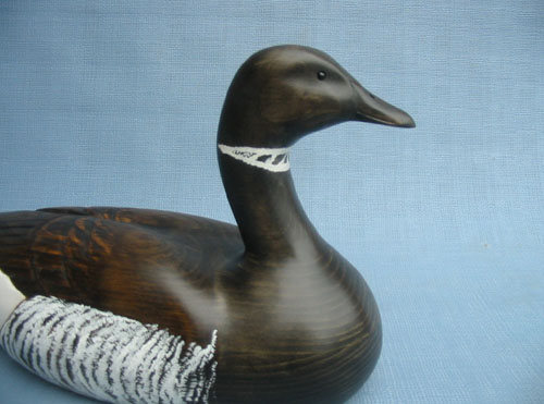 Robert Kelly Wood Carving - Handcarved Classic Black Brant Goose Decoy