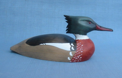 Miniature Redbreasted Merganser Drake Decoy