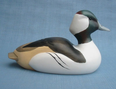 Robert Kelly Wood Carving - Classic Handcarved Bufflehead Drake Decoy