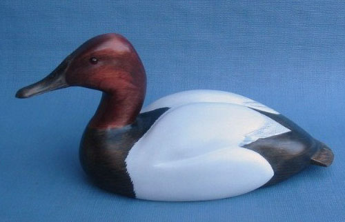 Robert Kelly Wood Carving - Handcarved Canvasback Drake Decoy