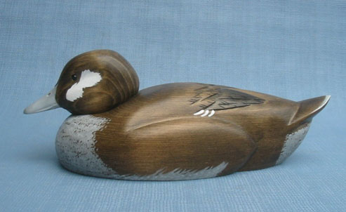 Robert Kelly Wood Carving - Classic Handcarved Bufflehead Hen Decoy