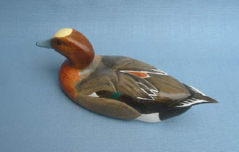 Wood Carving - Handcarved Classic European Wigeon Decoy