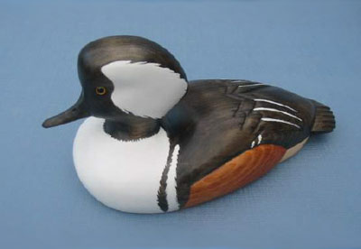 Wood Carving - Handcarved Hooded Merganser Drake Decoy