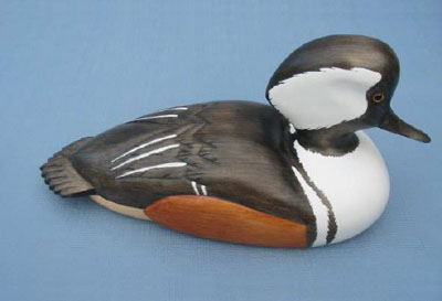 Wood Carving - Handcarved Hooded Merganser Drake Decoy
