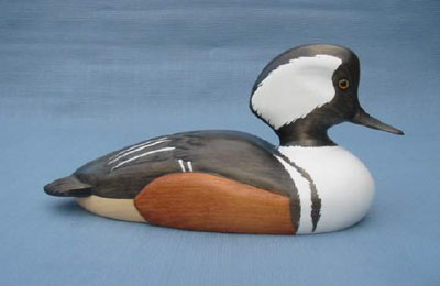 Wood Carving - Handcarved Hooded Merganser Drake Decoy