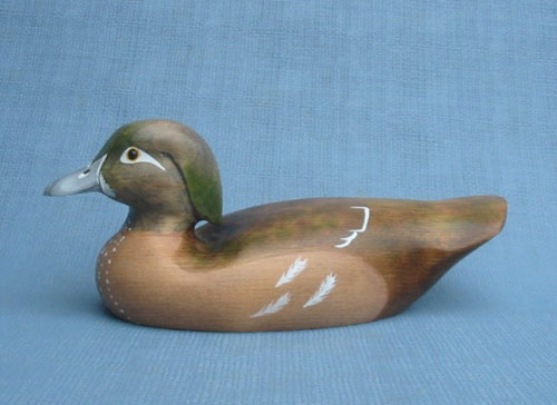 Miniature Wood Duck Hen Decoy