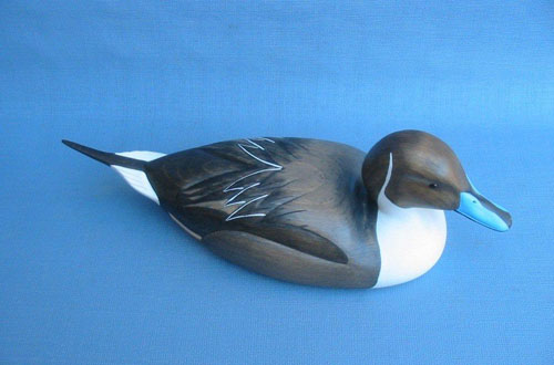 Wood Carving - Handcarved Pintail Drake Short Neck Decoy