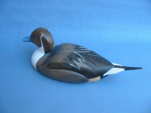 Wood Carving - Handcarved Pintail Drake Short Neck Decoy