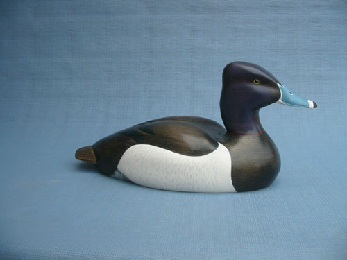 Wood Carving - Handcarved Ring Neck Drake High Neck Decoy