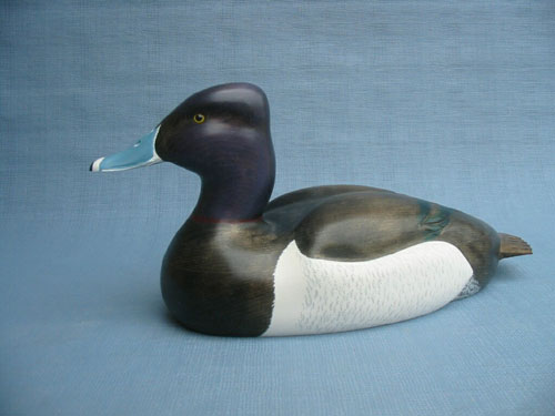 Wood Carving - Handcarved Ring Neck Drake High Neck Decoy