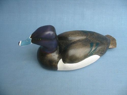 Wood Carving - Handcarved Ring Neck Drake High Neck Decoy