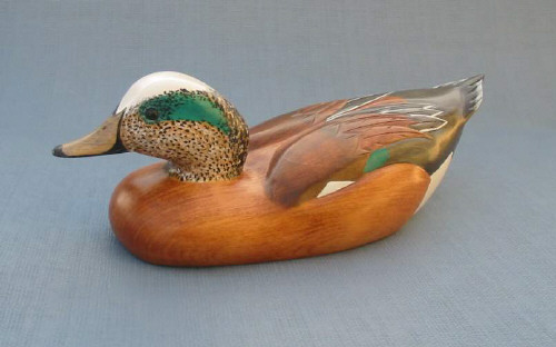 Wood Carving - Handcarved American Wigeon Drake Decoy