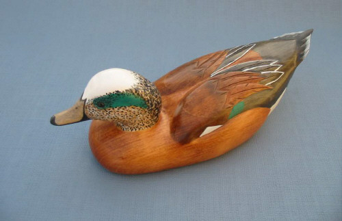 Wood Carving - Handcarved American Wigeon Drake Decoy